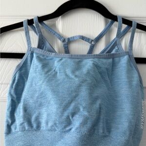 Gymshark Light Blue Strappy Sports Bra